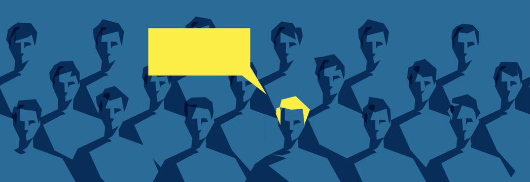 Seamless pattern con gruppo di giovani uomini dove un'uomo si differenzia dagli altri per colore di capelli