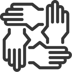 Collaboration line icon