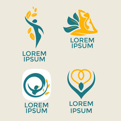 Set of Stylized Wellness Spa Badge