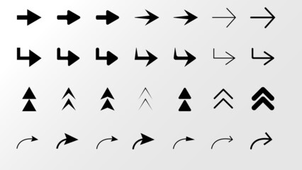 arrows collections vector in flat style