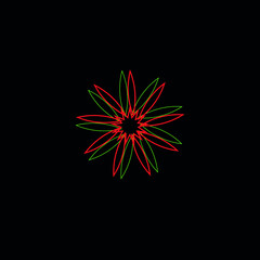 flower background letter logo