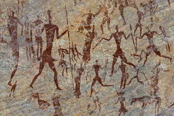 PRÄHISTORISCHE FELSKUNST UND GRAVUREN IN DER SAHARA-WÜSTE IM TASSILI-NATIONALPARK IN ALGERIEN © mario