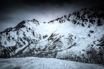 Snow  mountains landscape