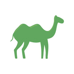 green silhouette camel