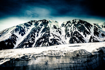 Snow  mountains landscape