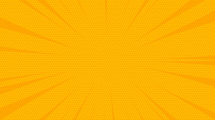 New abstract yellow comic zoom background with halftone effect © Mete-X