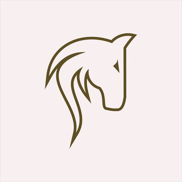 horse logo vektor image 