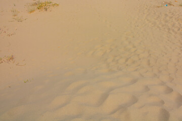 Abstract background of wavy sand dunes. Patterns on the sands.