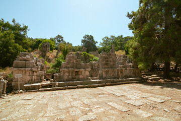 Ruins of ancient city of Phaselis in Antalya Turkey