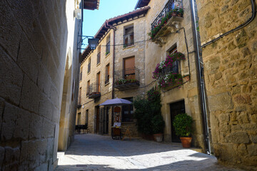 Fototapeta na wymiar street of sos del rey catolico medieval town, Spain