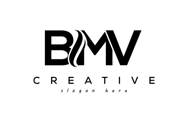 Letter BMV creative logo design vector	