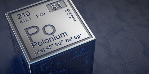 Polonium. Element 84 of the periodic table of chemical elements.  © Negro Elkha