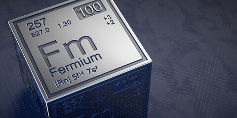 Fermium. Element 100 of the periodic table of chemical elements. 
