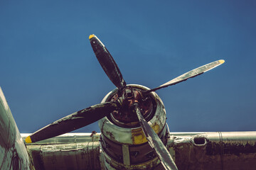 Propeller of an old abandoned aircraft