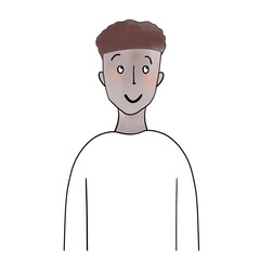 ほほえむ男性　黒人
