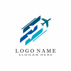 Airplane icon vector illustration design Logo Template