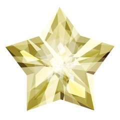 星型のダイヤモンドのイラスト素材