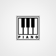 Piano Logo template vector illustration design