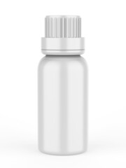 Blank mini screw cap bottle template, 3d render illustration.