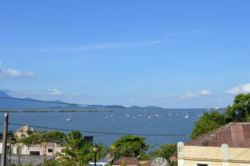view of the sea and mountains