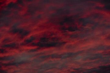 Red clouds or smoke background
