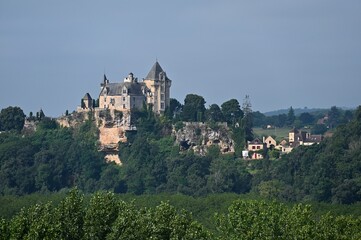 Fototapeta na wymiar View of a castle in the french region of Perigord
