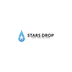 star drops vector logo design. logo template