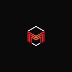 Fototapeta premium letter m cube vector logo design. logo template