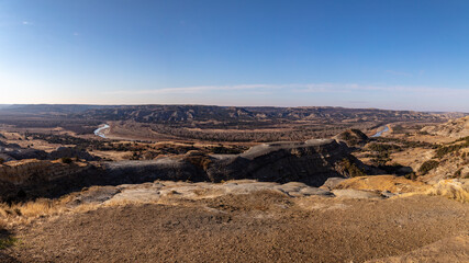 Theodore Roosevelt National Park in North Dakota landscape