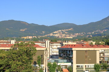 View of the landscape near the village Avellino in Italy