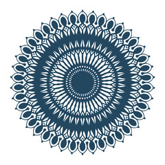 Monochrome mandala isolated on white background