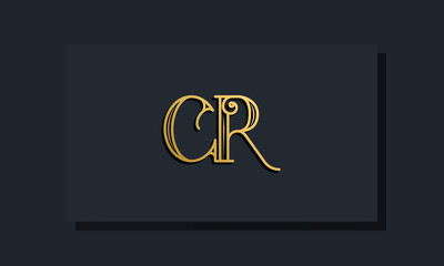 Minimal Inline style Initial CR logo.