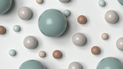 background minimal abstract modern composition pattern of spheres balls shadow light 3d render
