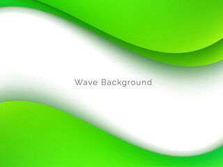 Modern decorative green wave stylish dynamic background vector