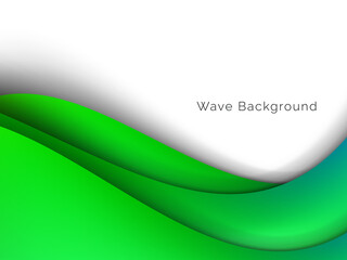 Modern decorative green wave stylish dynamic background vector