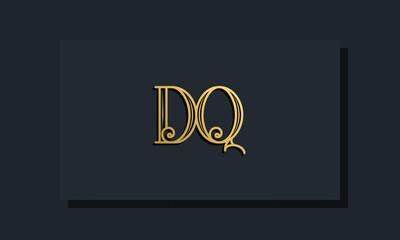 Minimal Inline style Initial DQ logo.