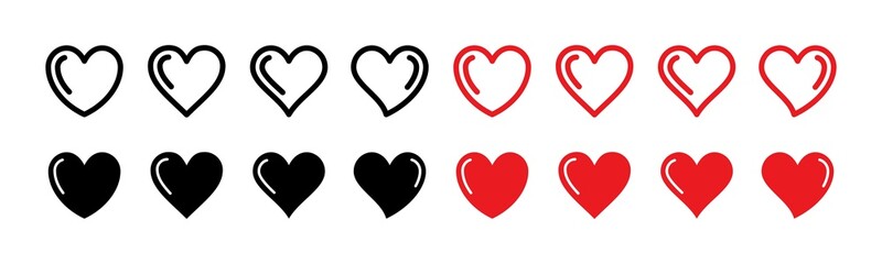Vector graphic of love icon collection