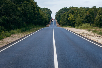 Fototapeta na wymiar White eye road marking on motorway