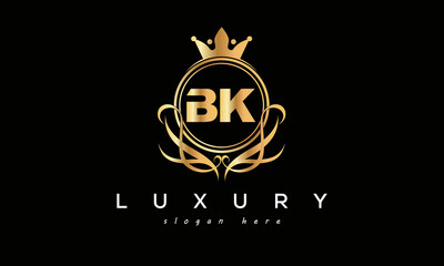 BK royal premium luxury logo with crown