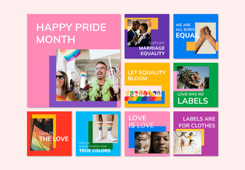 Colorful Pride Month Celebration Banner Layout