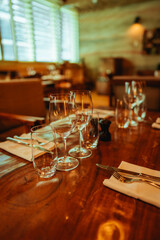 table in restaurant luxury 