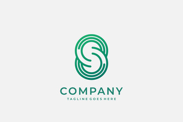 Letter S logo design element. Creative Modern Monogram Logo  usable for company and identity. industrial. technology . web icon design