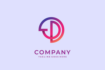 Creative Modern Logo Letter D D design element . usable company and identity. industrial. technology . web icon design