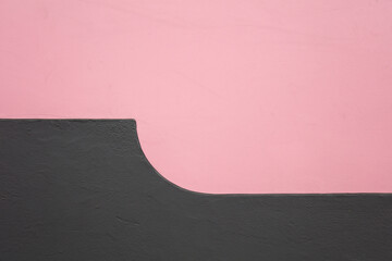 Pink and dark gray wall