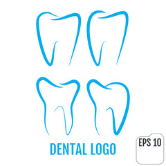 Dental clinic logos set. Dental office logo.