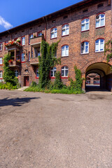 Fototapeta na wymiar Historic housing estate for coal miners from the beginning of the 20th century, Katowice, Nikiszowiec, Poland
