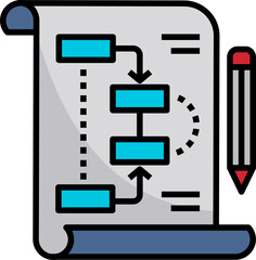 Planning strategy icon. Business concept icon style