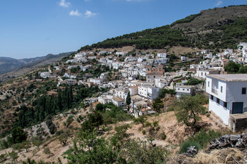 Fototapeta na wymiar viewpoint of the town of Murtas of white houses on the mountain