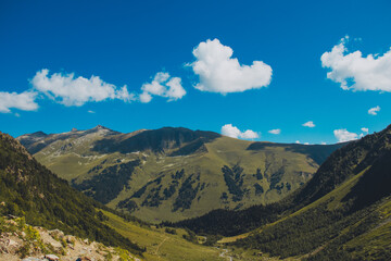 mountain landscape with clouds