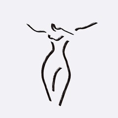 line art female silhouette illustration 
